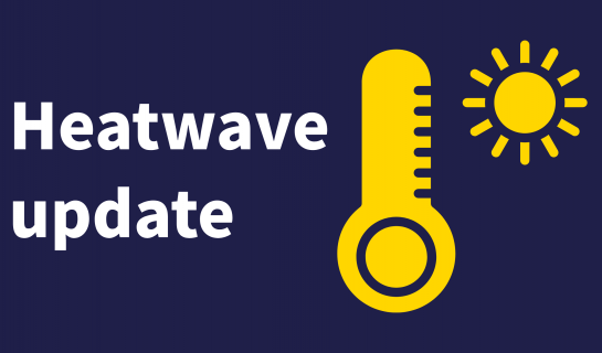 Heatwave update: Appointments, drop in sessions and social groups